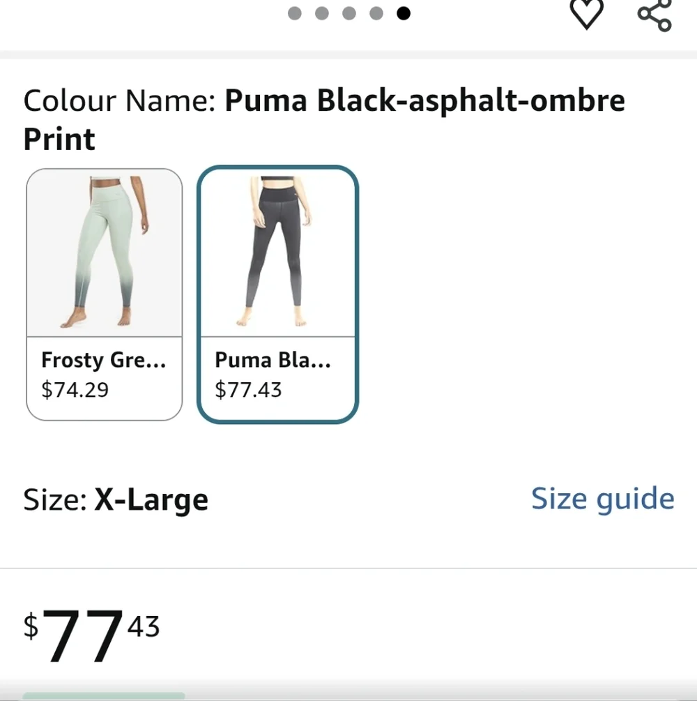 PUMA Womens Studio Ombre High Waist Full Tights Leggings Black Gray Size XL - Picture 8 of 10